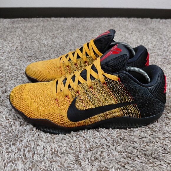 Nike Kobe 11 Elite Low Bruce Lee Men’s 10.5 Yellow Black Flyknit Sneakers Bryant main image 7